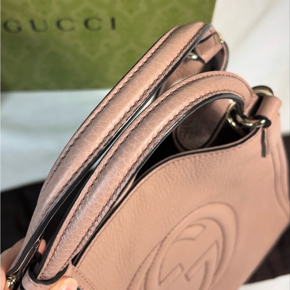 Gucci Soho Small Leather Shoulder Bag-Light Pink (Japan Exclusive) - Picture 7 of 16